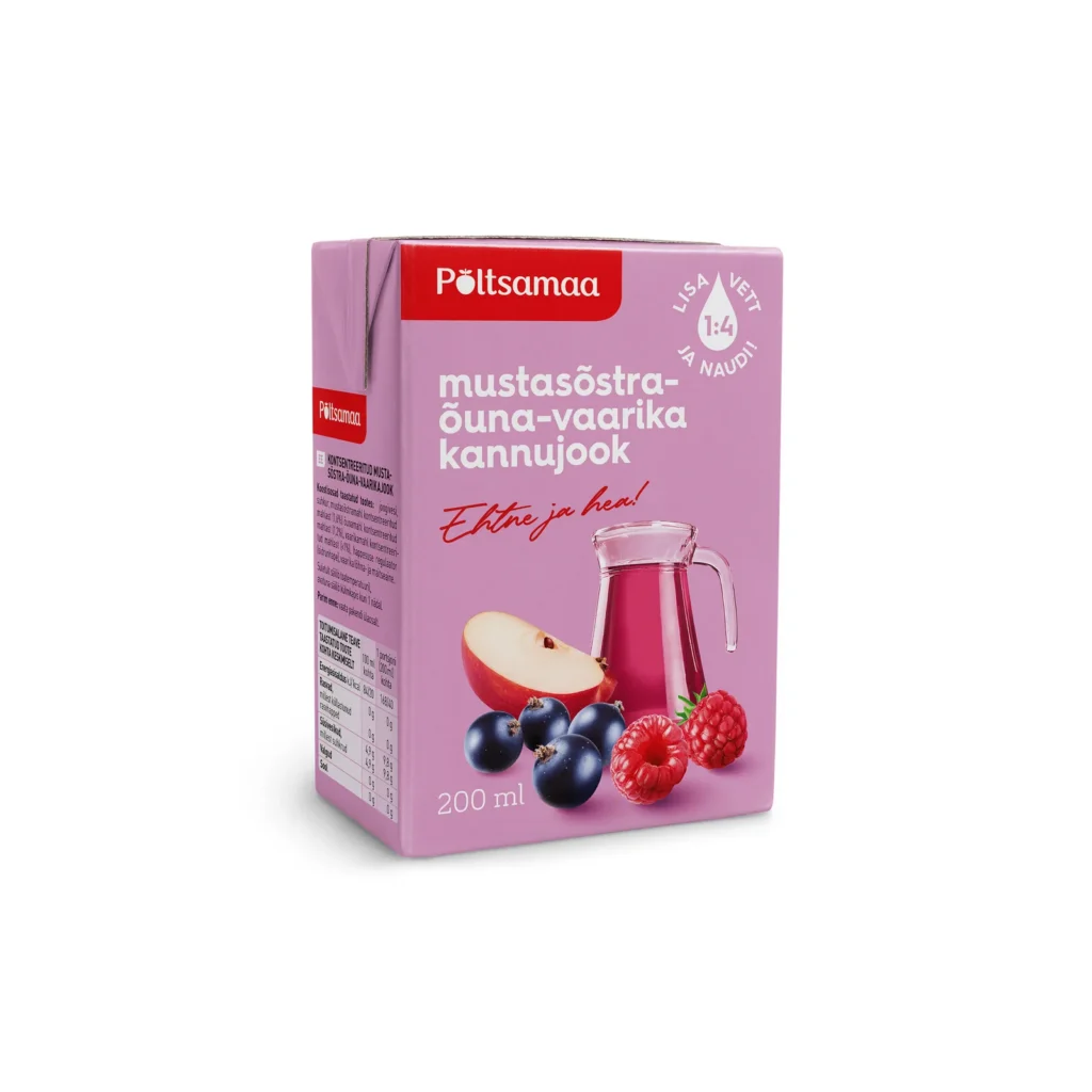 Põltsamaa Mustasõstra-Õuna-Vaarika Kannujook 200 ml